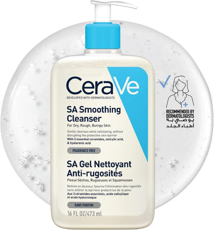 CeraVe SA Smoothing Cleanser 473ml pump bottle