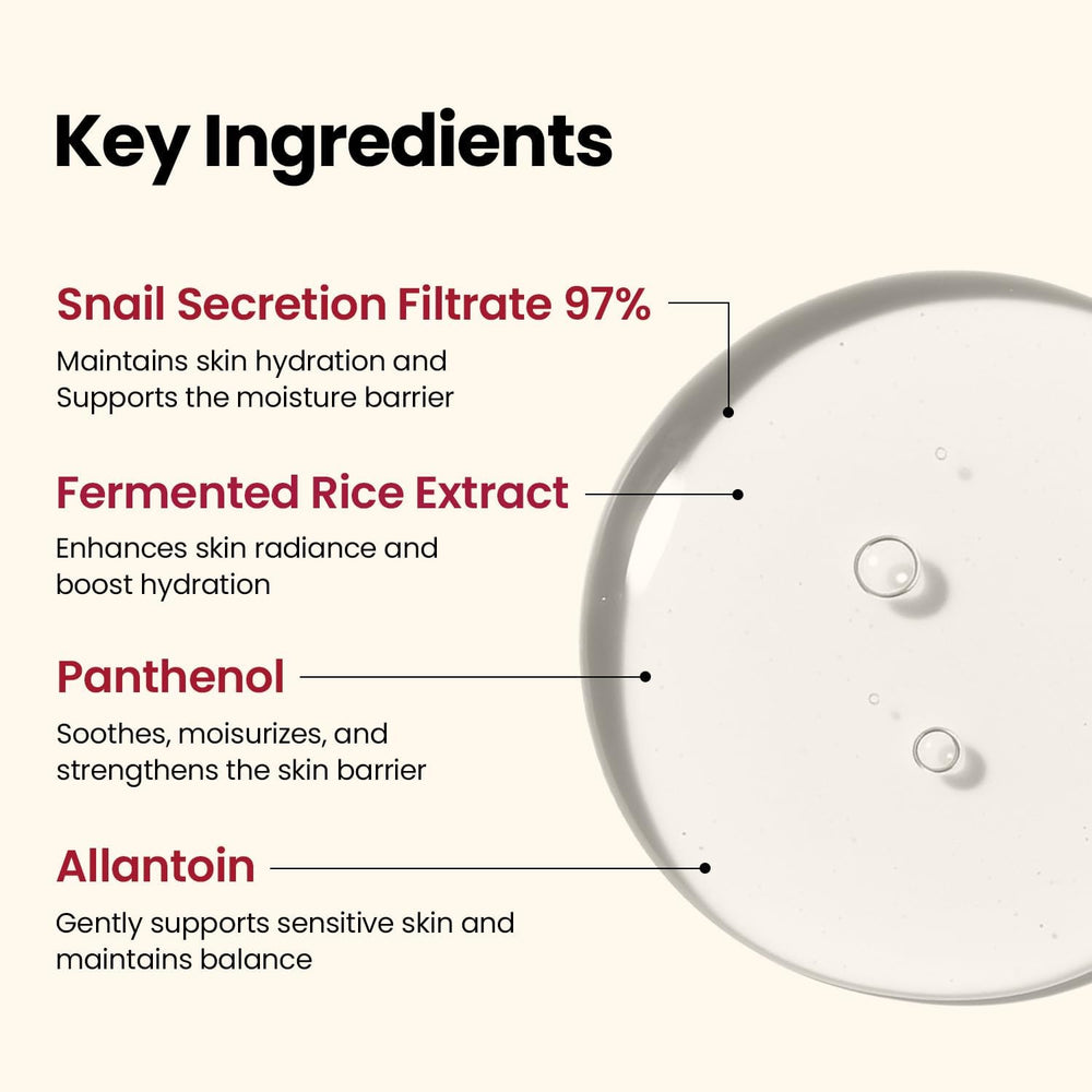 Seoul 1988 Snail Mucin 97% + Rice Essence | Repair & Brighten