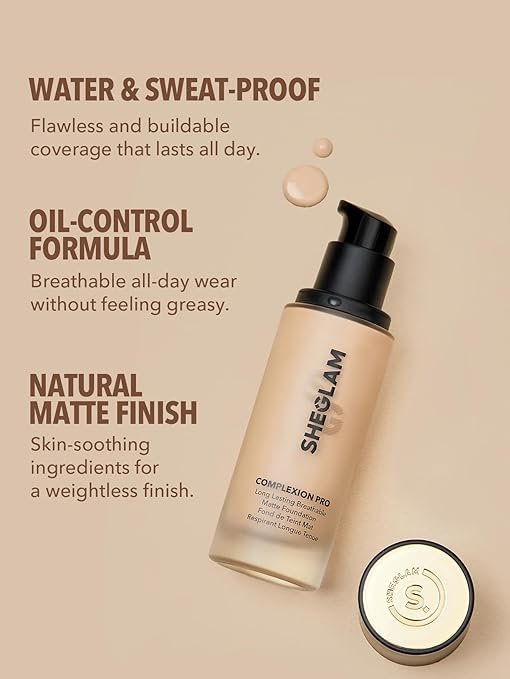 SHEGLAM Complexion Pro Foundation Porcelain 4