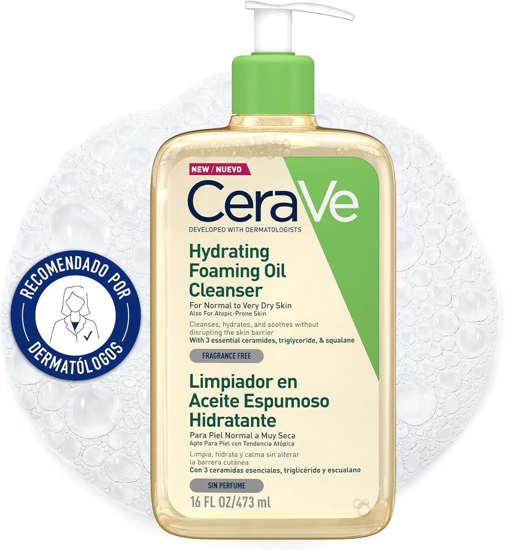 CeraVe Hydrating Foaming Oil Cleanser 473ml pump bottle