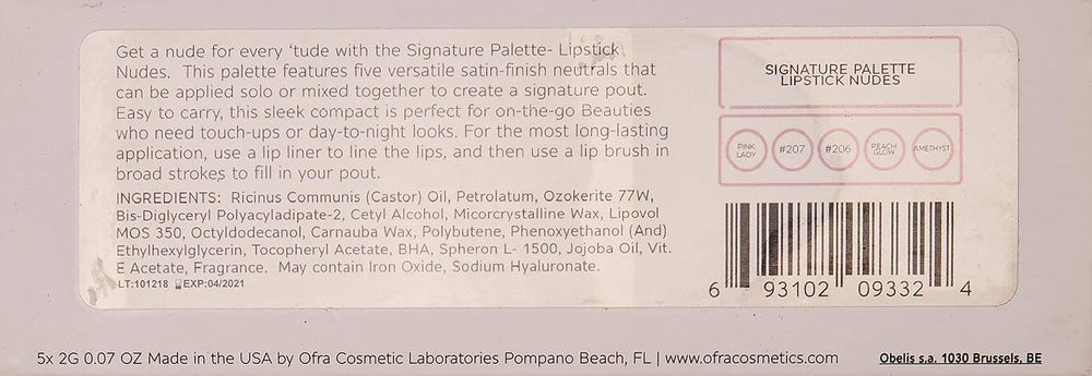 OFRA Signature Palette Lipstick