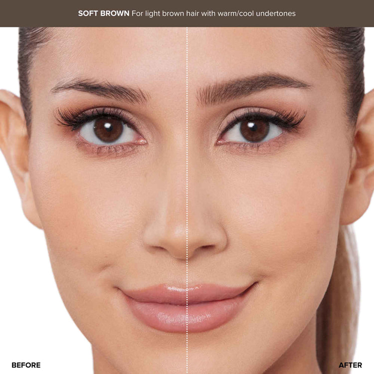 Brow Wiz Definer Soft Brown Before/After