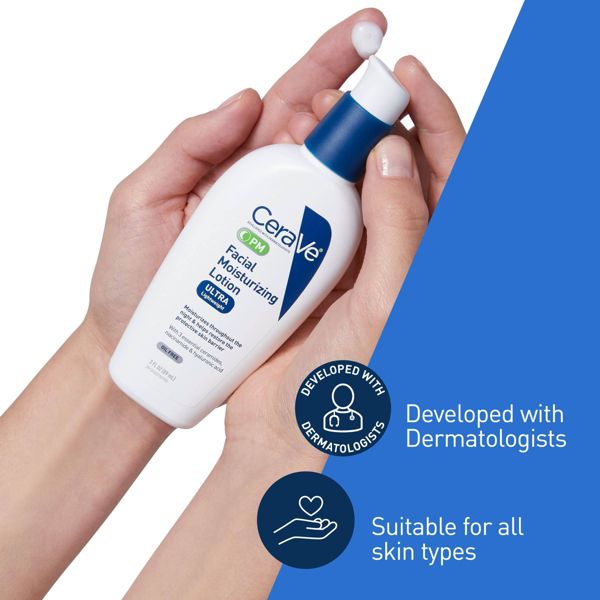 CeraVe PM night face moisturiser travel size, third product view