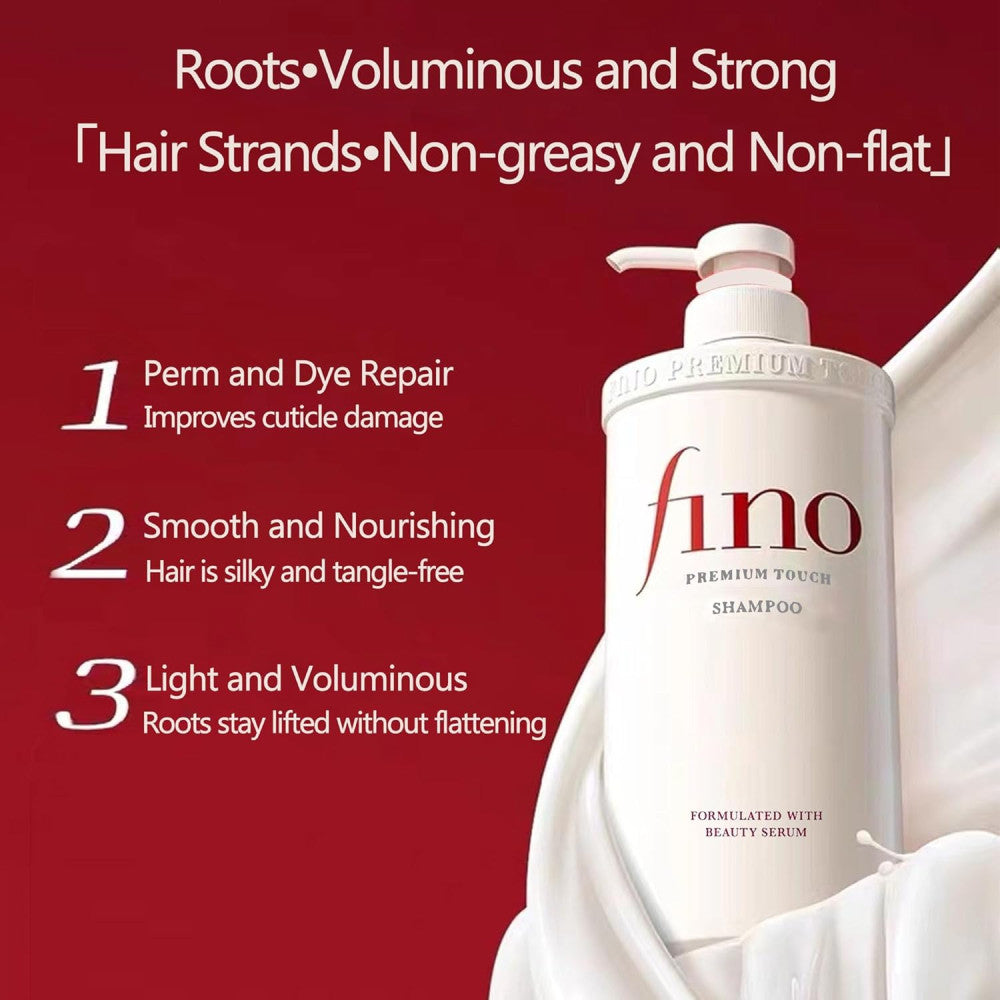 Shiseido Fino Premium Touch Shampoo 550ml – Japanese Royal Jelly Shampoo for Dry, Damaged & Colored Hair