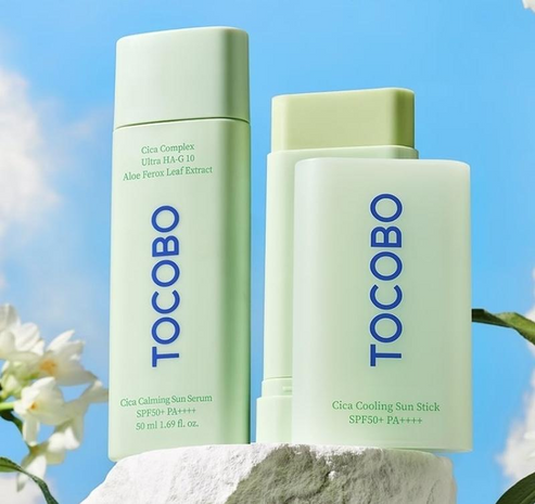 TOCOBO Cica Cooling Sun Stick SPF50 18g | Portable UV Protection