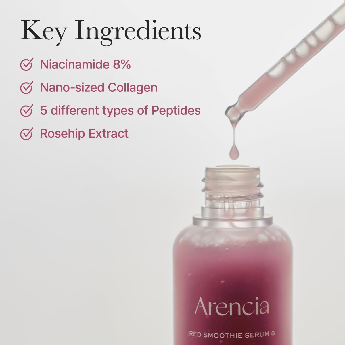 Arencia Fresh Red Smoothie Serum 8 30ml | Antioxidant Revitalizing Serum
