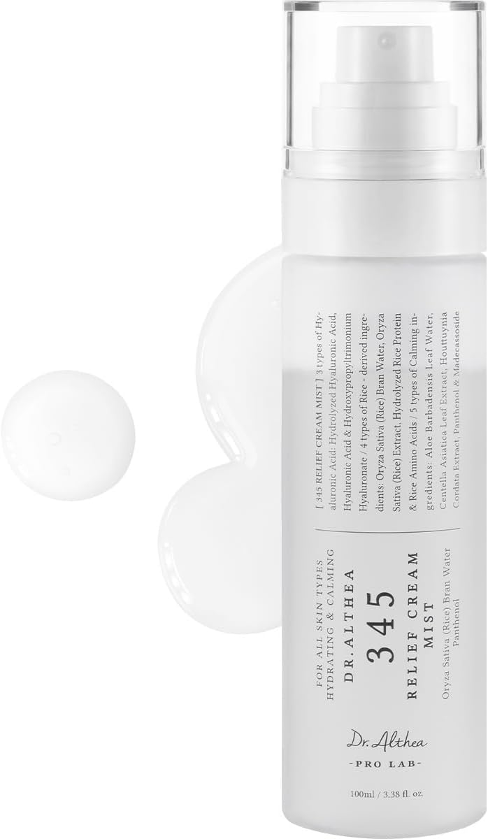 Dr. Althea 345 Relief Cream Mist 100ml bottle - Korean hydrating facial mist