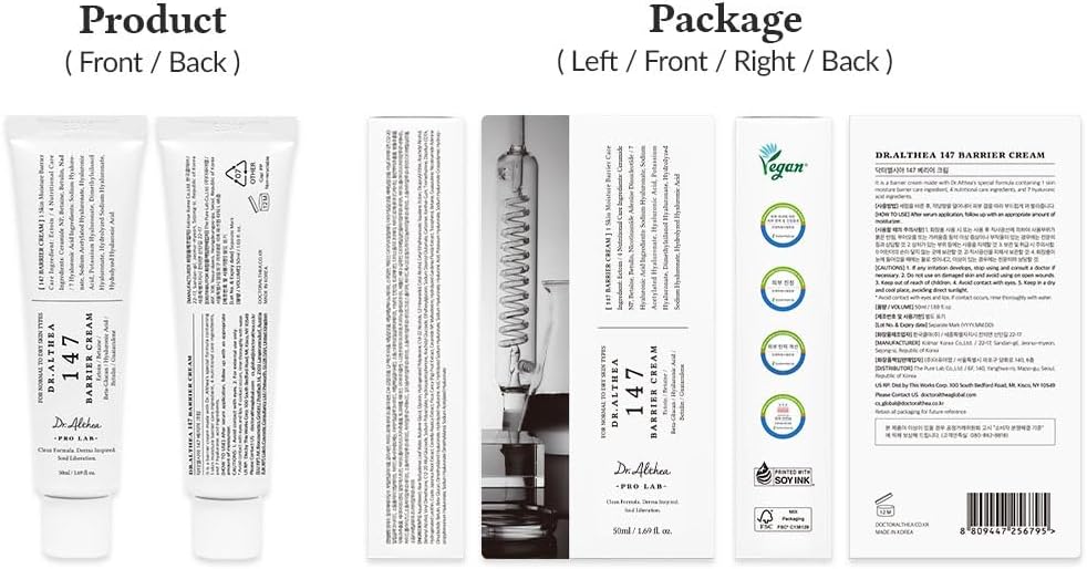 Dr. Althea 147 Barrier Cream full ingredient list