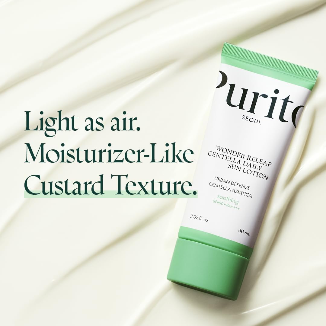 PURITO SEOUL Wonder Releaf Centella Daily Sun Lotion 60ml | Soothing Sunscreen