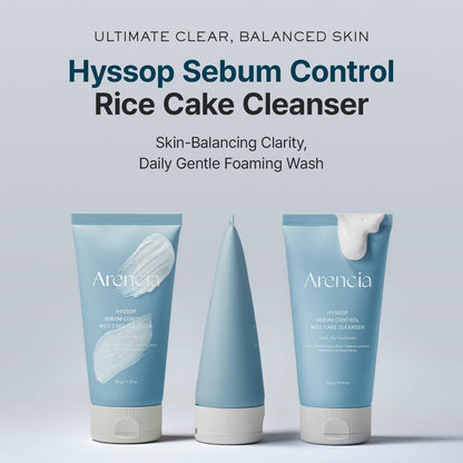 Arencia Hyssop Sebum Control Rice Cake Cleanser 150g | Oil Control Cleansing Bar