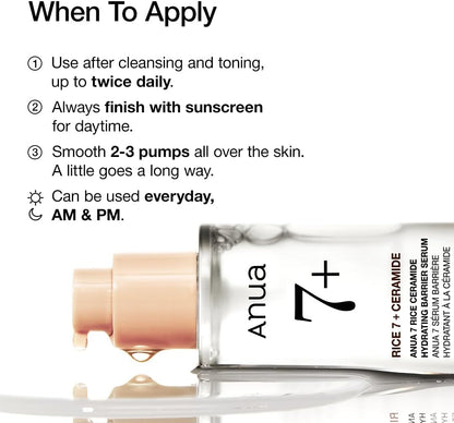 Anua Rice 7% Ceramide Hydrating Barrier Serum 50ml