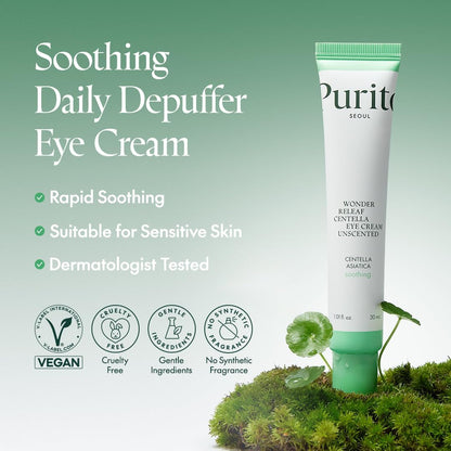 PURITO Wonder Releaf Centella Eye Cream Unscented | Soothing Under-Eye Care