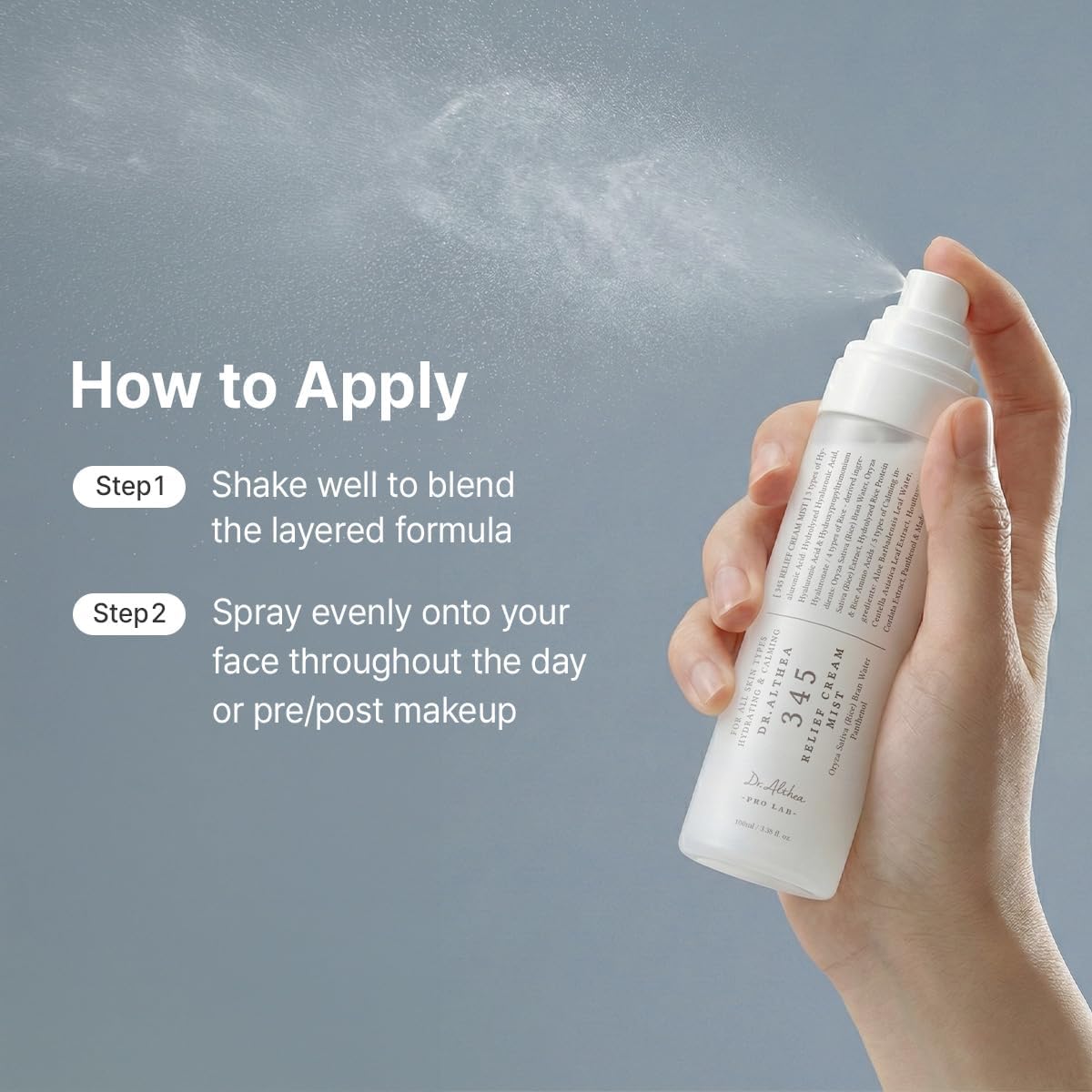 Dr. Althea 345 Relief Cream Mist how to use application steps