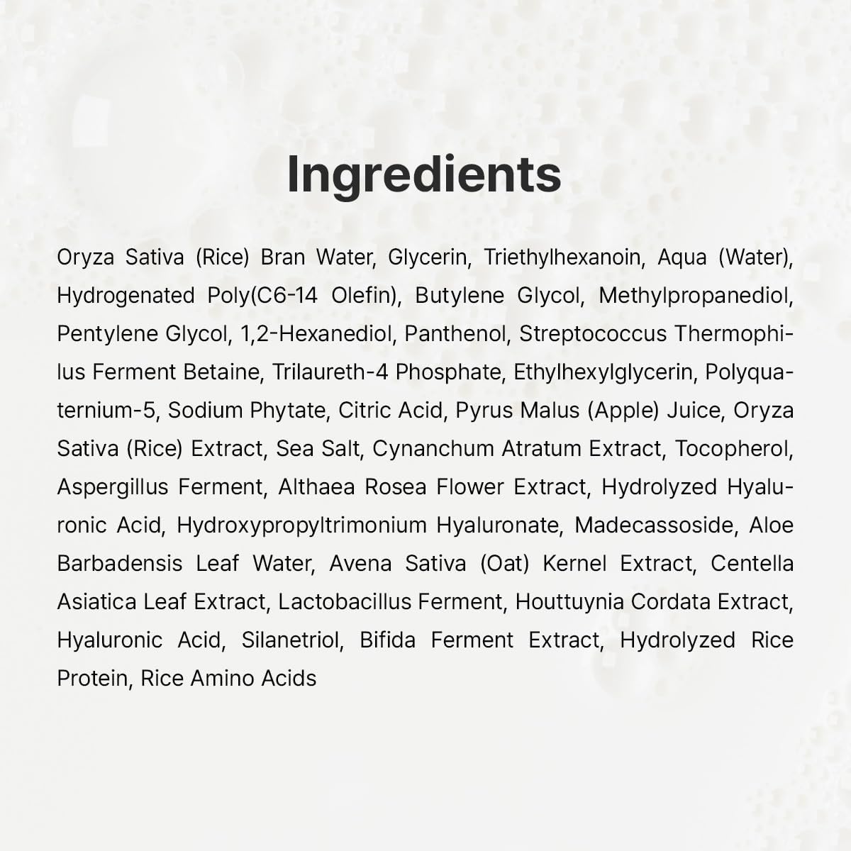 Dr. Althea 345 Relief Cream Mist full ingredient list