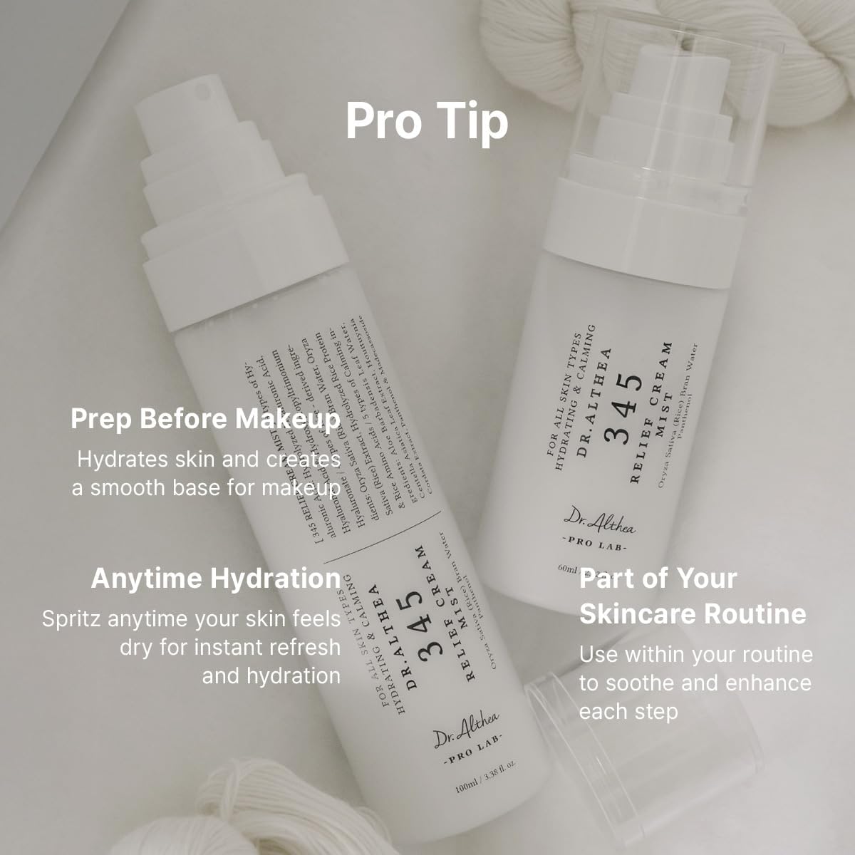 Dr. Althea 345 Relief Cream Mist product details and size 100ml