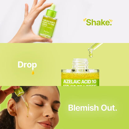 PURITO SEOUL Azelaic Acid 10% Kojic Tea Tree Serum 30ml | Brightening Blemish Serum