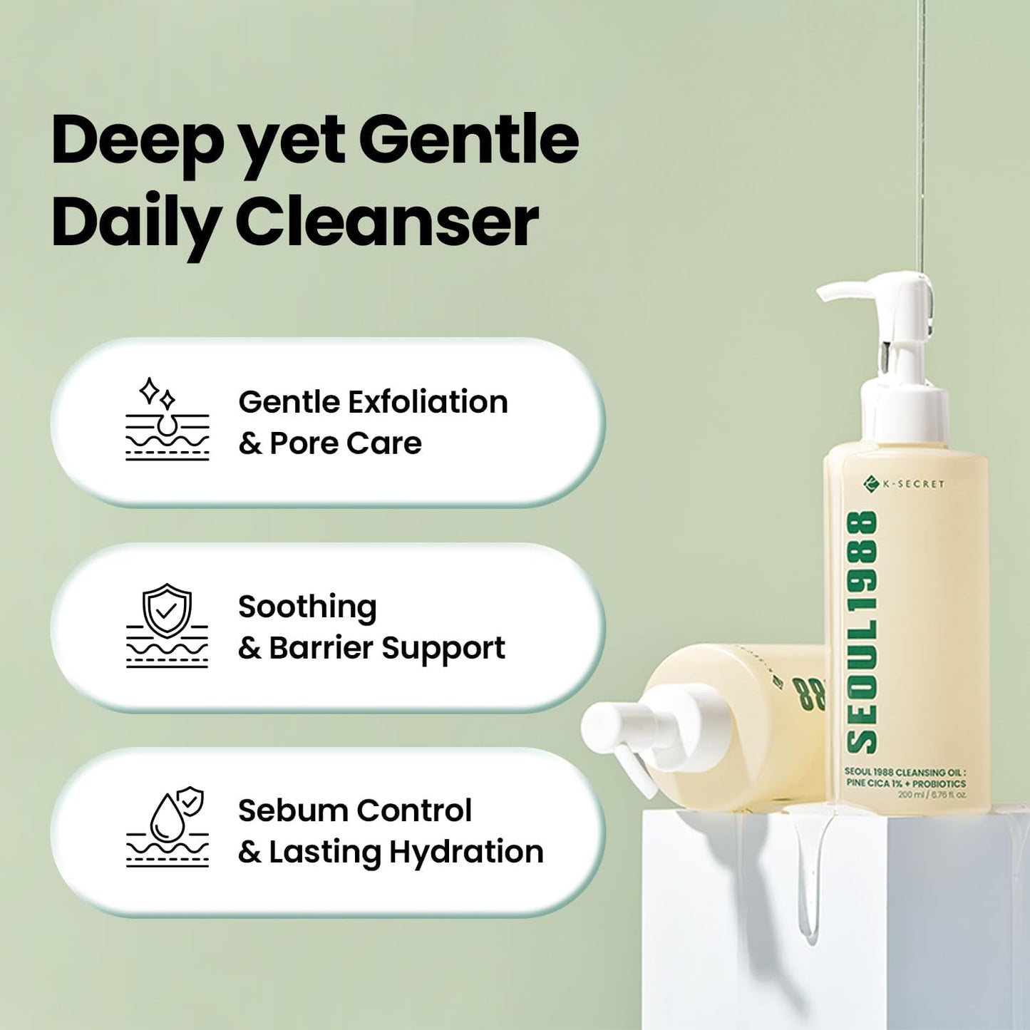 Seoul 1988 Cleansing Oil 200ml | Makeup & Sunscreen Remover