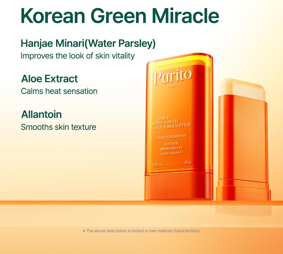 PURITO SEOUL Daily Soft Touch Sunstick 20g | Portable UV Protection Stick