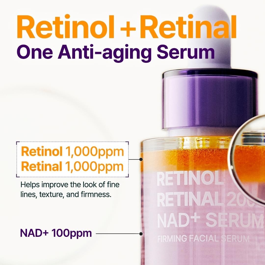 PURITO Retinol Retinal 2000 NAD+ Serum | Advanced Anti-Aging Treatment
