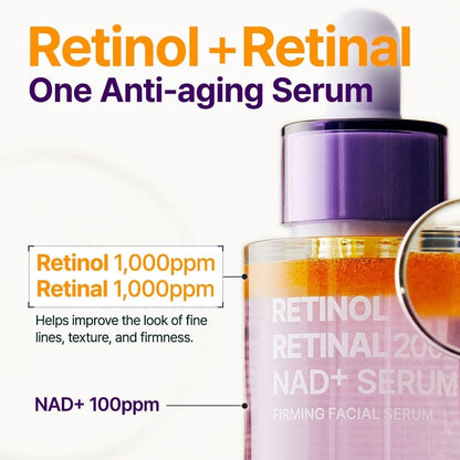 PURITO Retinol Retinal 2000 NAD+ Serum | Advanced Anti-Aging Treatment