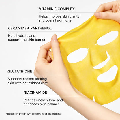 Arencia Vitamin C Booster Shot Mask (5 Sheets) | Brightening Sheet Mask