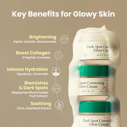 AXIS-Y Dark Spot Correcting Glow Cream 50ml | Vitamin C Brightening Moisturizer