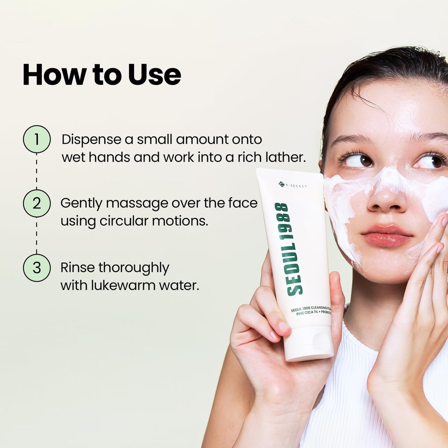 Seoul 1988 Cleansing Foam 200ml | Gentle Daily Face Wash