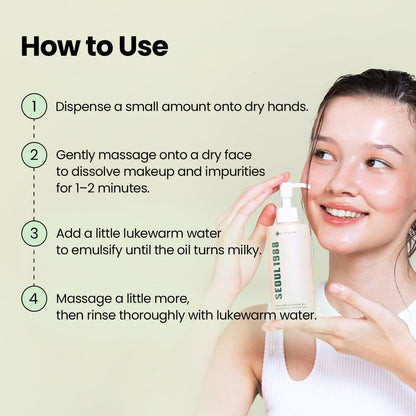 Seoul 1988 Cleansing Oil 200ml | Makeup & Sunscreen Remover