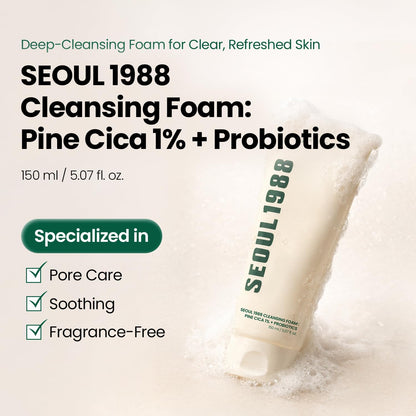Seoul 1988 Cleansing Foam 200ml | Gentle Daily Face Wash