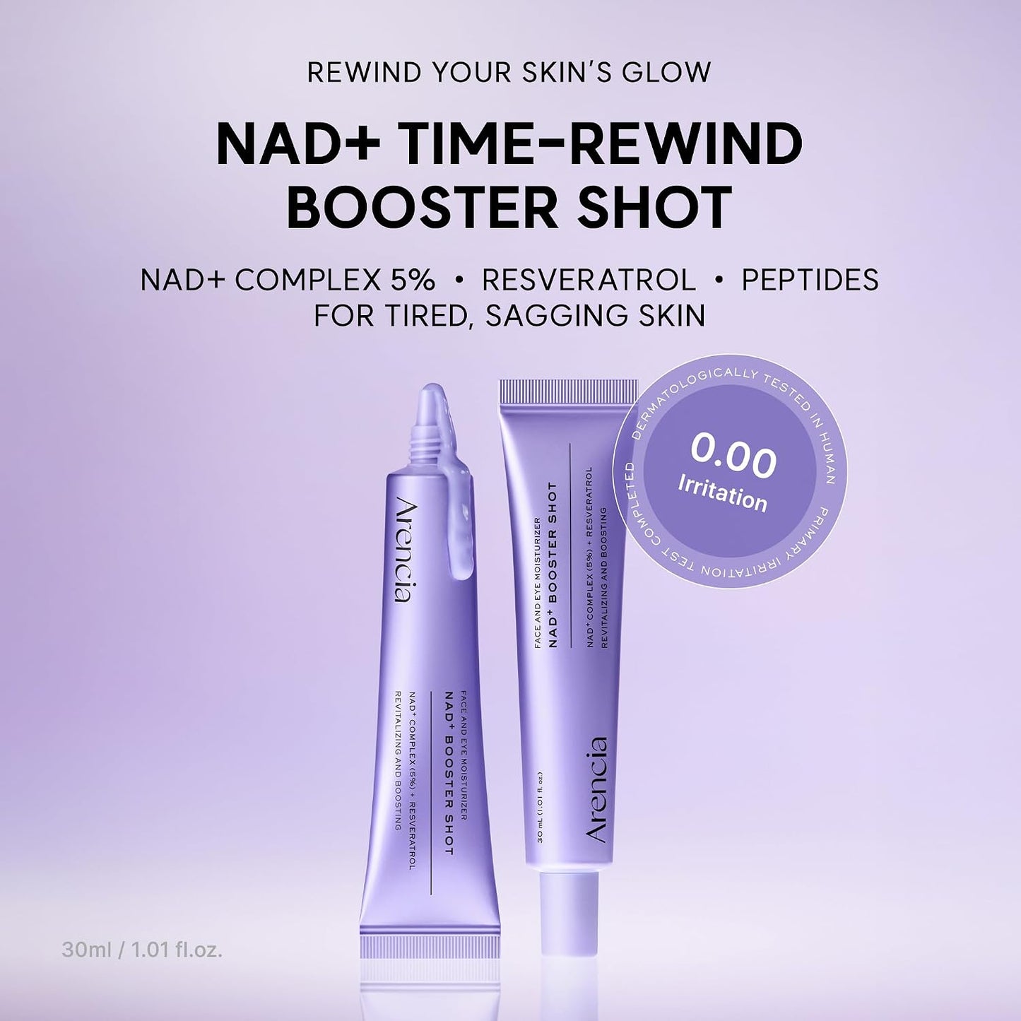 Arencia NAD+ Booster Shot 30ml | Energizing Renewal Serum