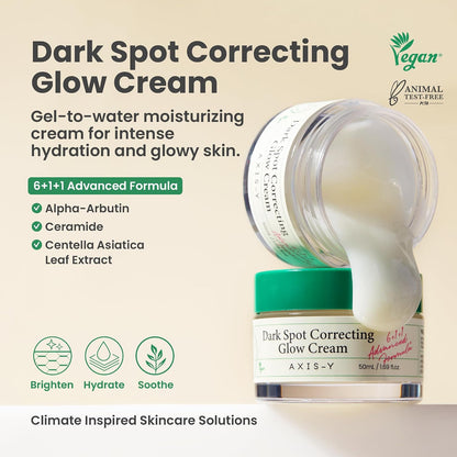 AXIS-Y Dark Spot Correcting Glow Cream 50ml | Vitamin C Brightening Moisturizer