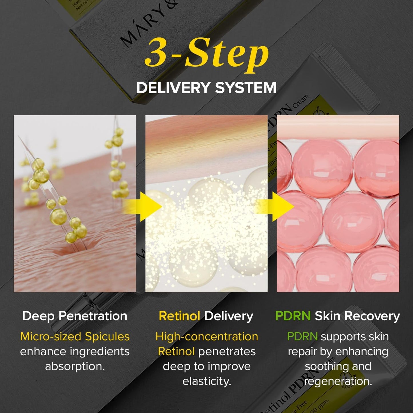 Mary&May Spicule Retinol PDRN Cream 15g | Advanced Anti-Aging Night Cream