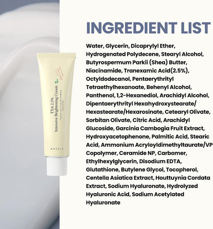 AXIS-Y TXA 2.5% Intensive Brightening Cream | Dark Spot & Post-Acne Mark Treatment