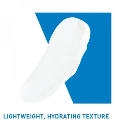 A white sanitary pad shown diagonally against a blue geometric background with the text 'LIGHTWEIGHT, HYDRATING TEXTURE' at the bottom.Cerave Eye Repair Cream, 14ml