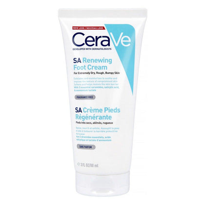 CeraVe SA Renewing Foot Cream on a white background