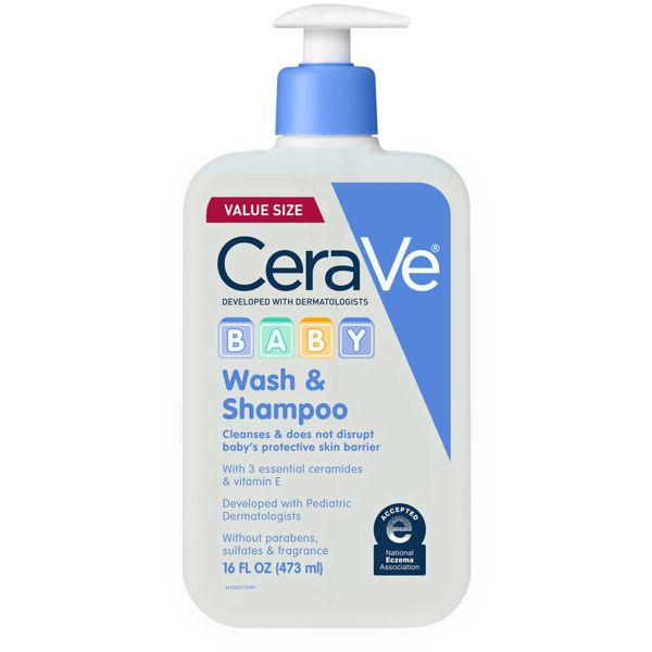 CeraVe Baby Wash and Shampoo 16 oz pump bottle