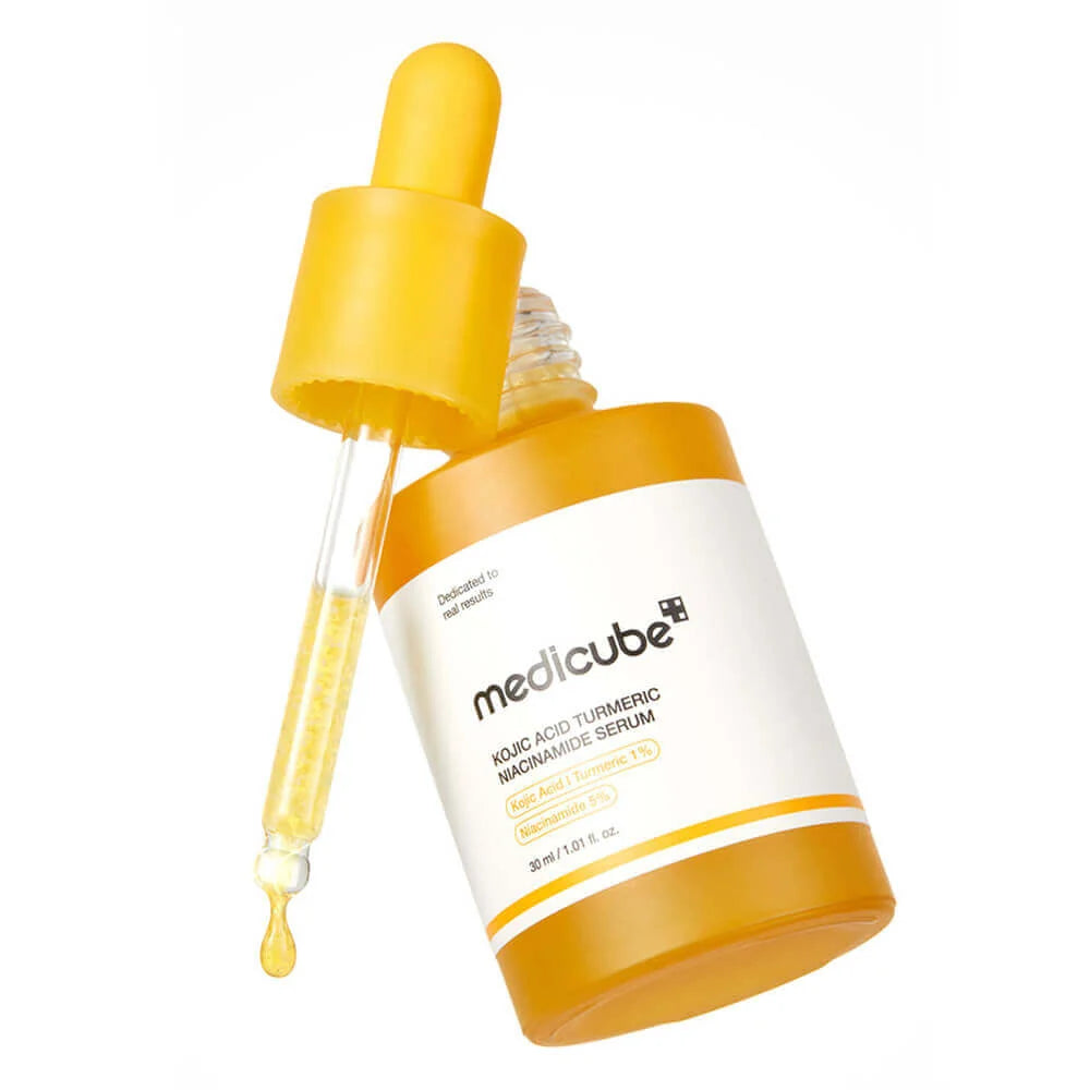 Medicube skincare serum bottle with dropper on a white background
