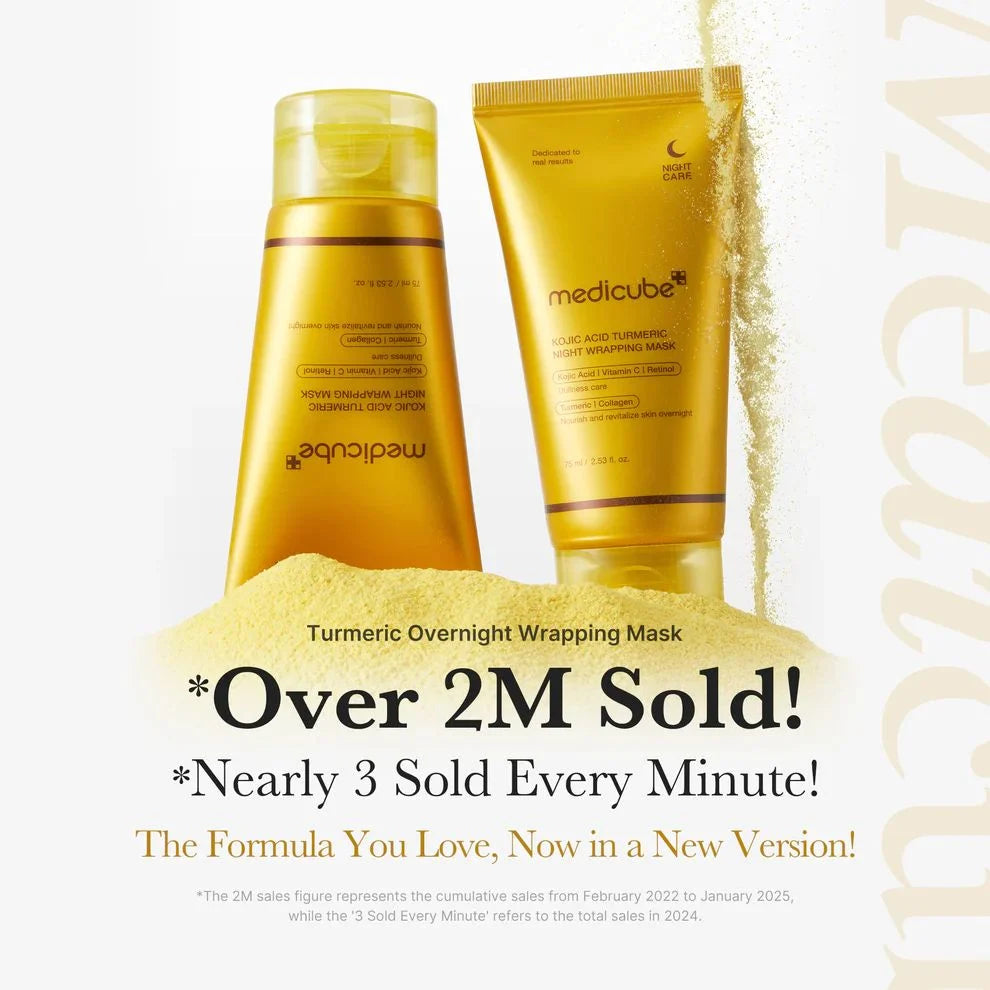 Medicube Kojic Acid Turmeric Night Wrapping Mask 75ml | Brightening Overnight Treatment