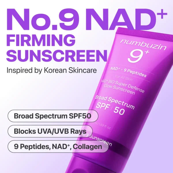 numbuzin No.9 NAD+ Peptide Dewy Sun Essence | Anti-Aging Sunscreen