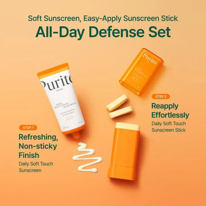 PURITO Daily Soft Touch Sunscreen Mini 15ml | Travel-Size UV Protection