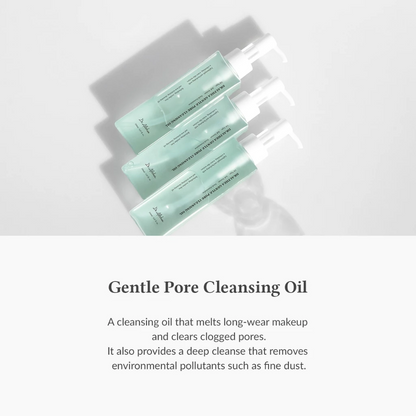 Dr. Althea Gentle Pore Cleansing Oil texture and blue tint swatch