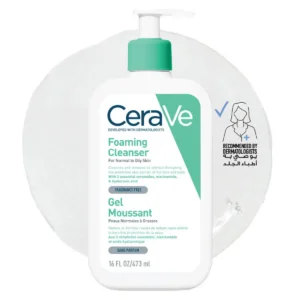 CeraVe Foaming Cleanser 473ml for Normal to Oily Skin with Ceramides and Niacinamide