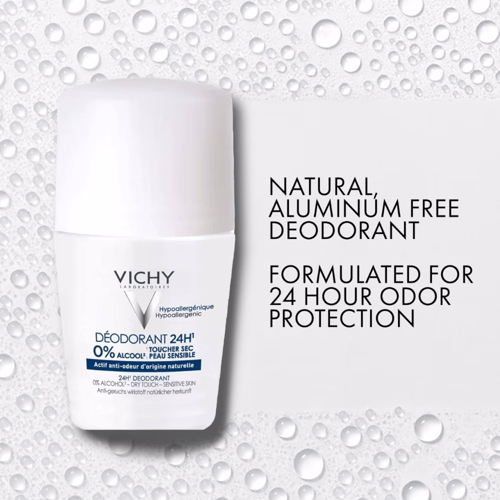 Vichy 24 Hour Dry Touch Roll-On Deodorant 50ml (Aluminum-Free) - Image 3