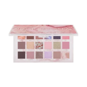 Huda Beauty Rose Quartz Eyeshadow Palette 18 shades packaging front
