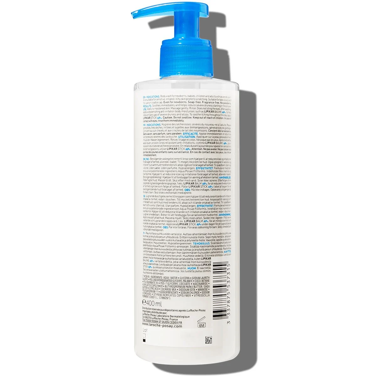 La Roche-Posay Lipikar Syndet AP+ Cream Wash 400ml - Image 5