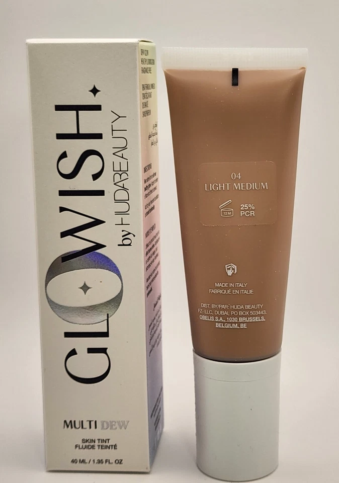 GloWish by Huda Beauty MultiDew Vegan Skin Tint Foundation - Image 3