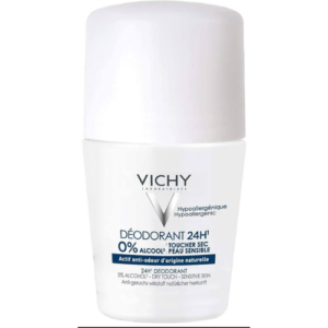 Vichy 24 Hour Dry Touch Roll-On Deodorant 50ml Aluminum-Free
