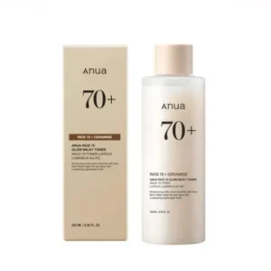 ANUA Rice 70 + Ceramide Glow Milky Toner 250ml Hydrating Korean Facial Toner